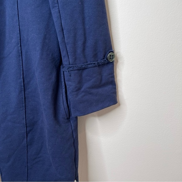 Neon Buddha Cotton Blend Cozy Military Style Jacket Below the Hip Navy Small - Picture 5 of 10